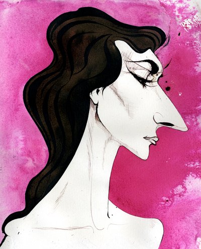 Maria Callas, caricatura della cantante d